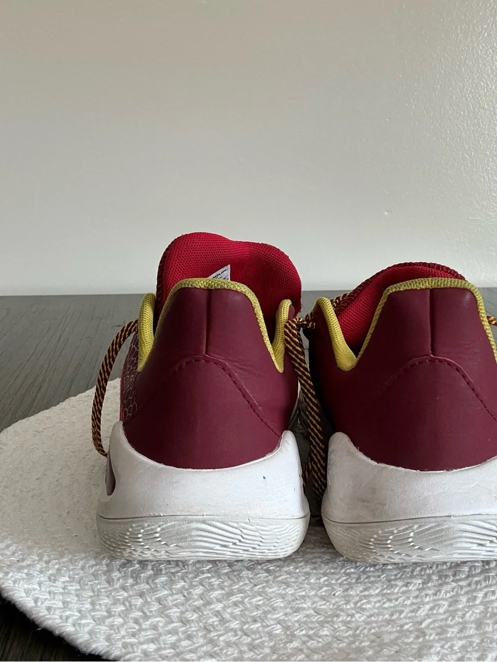 Under Armour Red and Yellow Women's Athletic Sneakers